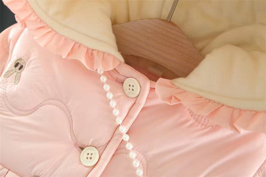 Abrigo Acolchado de Algodón Grueso para Niñas - Chaqueta de Invierno Estilo Occidental - Image 16