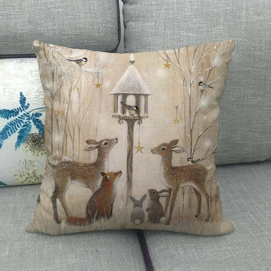 Funda de Almohada de Lino Colección Año Nuevo Navidad - Image 3