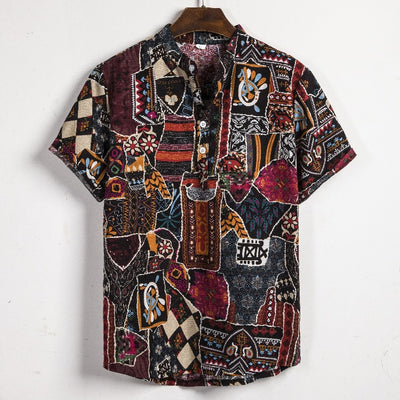 Camisa de Lino Manga Corta para Hombre - Image 11