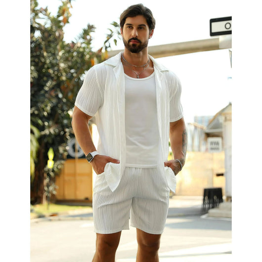 Conjunto Deportivo Hombre: Camiseta y Shorts con Patrón Onda Transpirable - Image 16