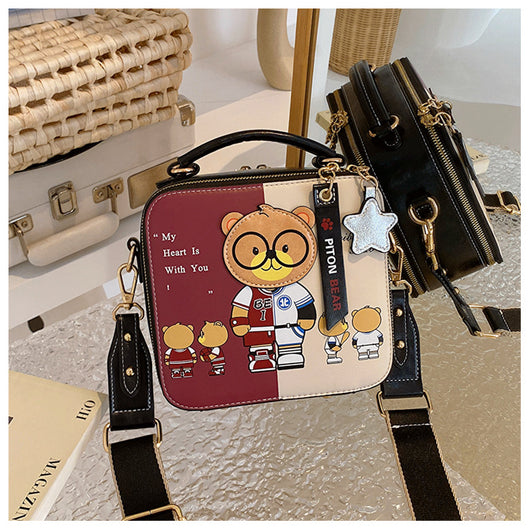 Bolsa Cuadrada Portátil con Osito de Dibujos Animados - Image 22