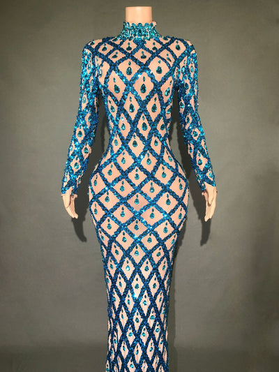 Vestido de Fiesta Elegante con Cristales Brillantes para Mujer - Image 28