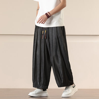 Pantalones Harem Retro Sueltos Talla Grande para Hombre - Image 3