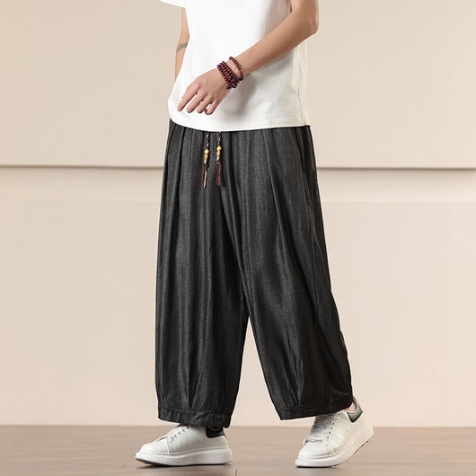 Pantalones Harem Retro Sueltos Talla Grande para Hombre - Image 3