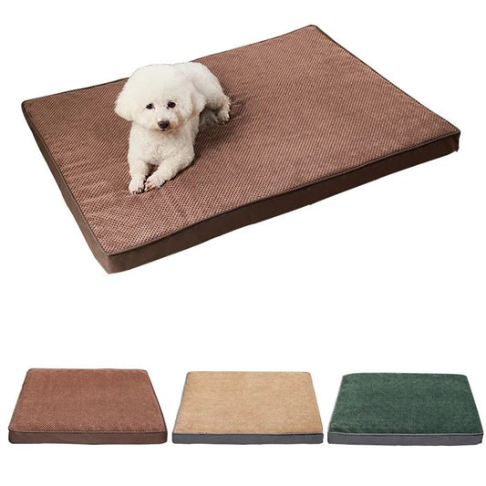 Colchoneta de Espuma Viscoelástica para Mascotas - Cama Calmante Extraíble y Lavable