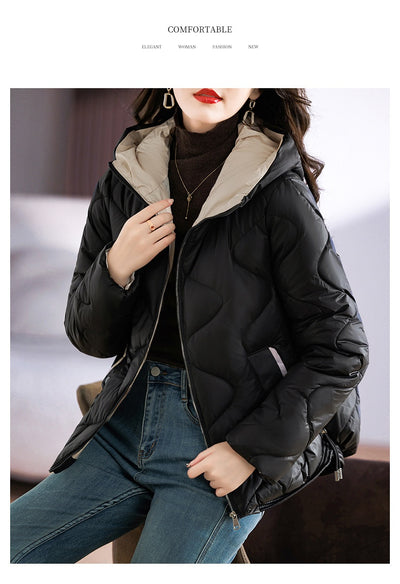 Abrigo Acolchado Estilo Occidental con Capucha para Mujer - Diseño Slim Fit - Image 25