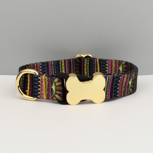 Collar para Mascotas con Diseño Étnico y Hebilla de Hueso - Image 3