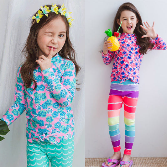 Traje de Baño Infantil de Manga Larga con Protección Solar