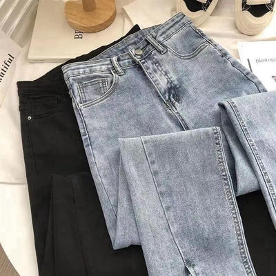 Jeans de Cintura Alta con Abertura en el Ruedo para Mujer - Image 13