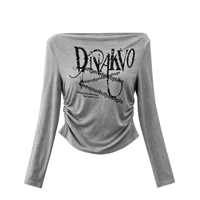 Blusa Manga Larga Hombro Asimétrico Ajustada y Reductora - Image 4