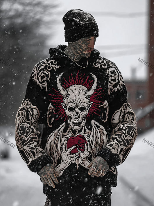 Sudadera Estampada con Capucha de Punto para Hombre - Image 10