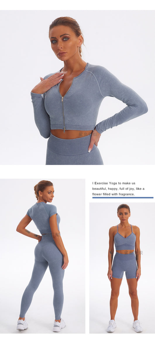 Conjunto Deportivo Shark Sin Costuras - Manga Larga para Yoga y Fitness - Image 6