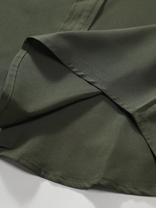 Camisa de Manga Corta Clásica para Hombre - Color Liso Verano - Image 16