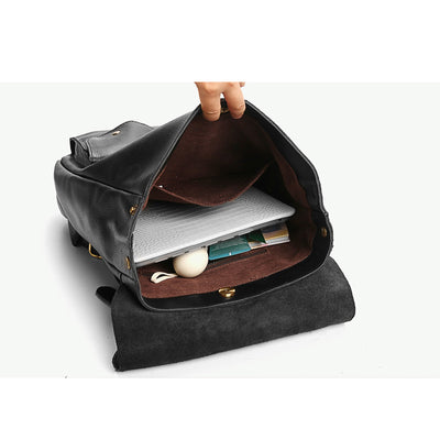 Mochila de Cuero Genuino Gran Capacidad para Mujer - Image 12