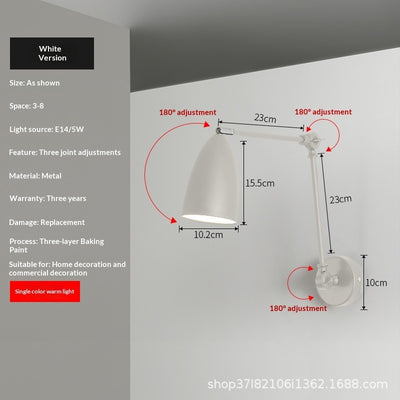 Lámpara LED de Lectura para Mesita de Noche con Brazo Articulado - Image 9
