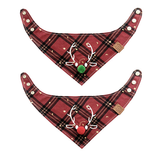 Pañuelo Triangular Navideño para Mascotas - Diseño Venado para Perros y Gatos - Image 15