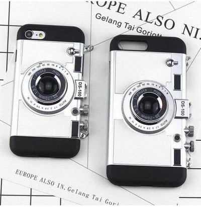 Funda iPhone Estilo Cámara Retro 3D Compatible con Apple - Image 3