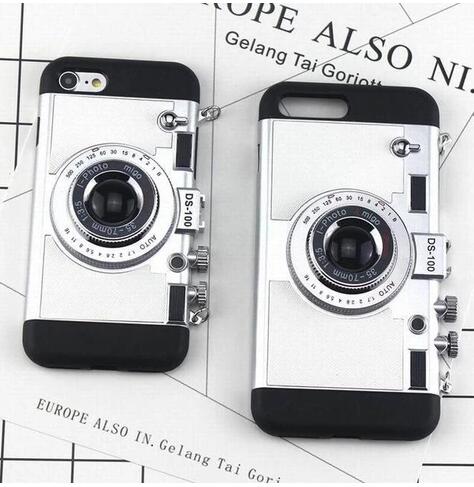 Funda iPhone Estilo Cámara Retro 3D Compatible con Apple - Image 3