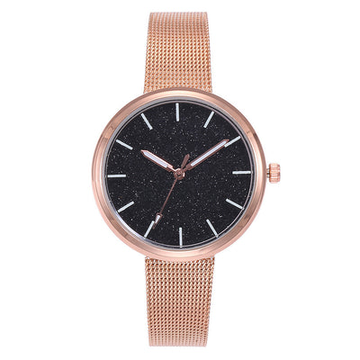 Reloj Romántico Cielo Estrellado para Mujer - Acero Dorado Rosa con Cristales - Image 13