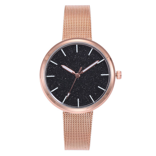 Reloj Romántico Cielo Estrellado para Mujer - Acero Dorado Rosa con Cristales - Image 13