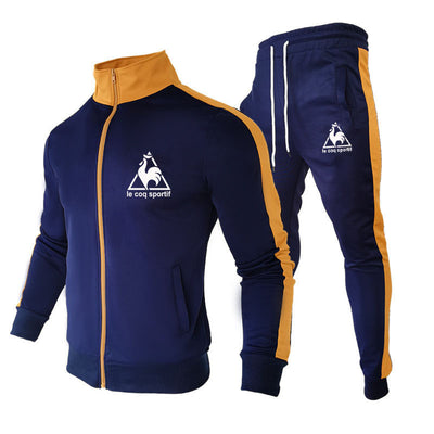 Conjunto Deportivo Casual para Hombre con Chaqueta Color Block y Cuello Alto - Image 11