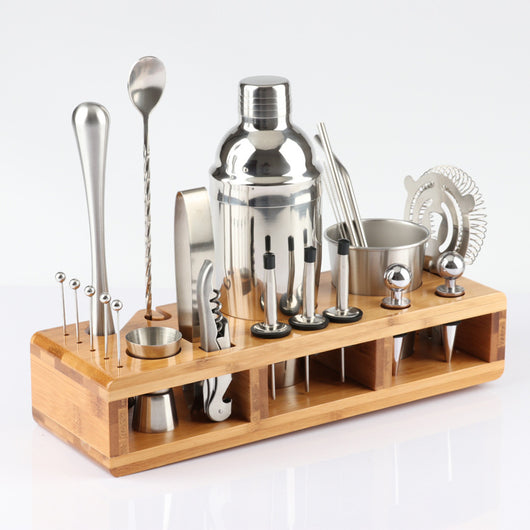 Set Profesional de Herramientas para Bartender con Soporte de Madera - Image 13
