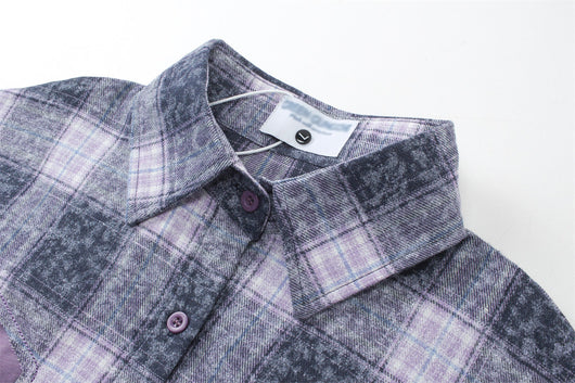 Camisa Cuadriculada Bordada de Manga Larga para Hombre Primavera Otoño - Image 17