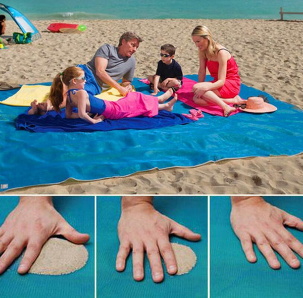 Tapete de Playa Impermeable con Drenaje de Arena - Ideal para Viajes y Camping