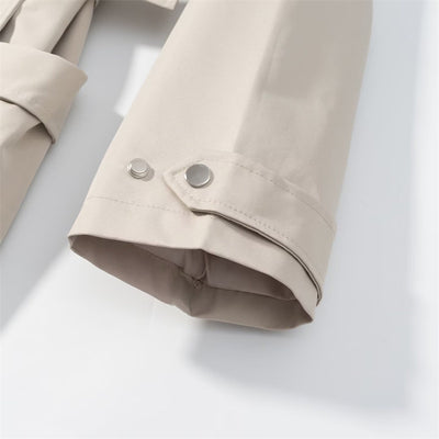 Gabardina con Cuello Parado y Cinturón para Mujer - Image 11