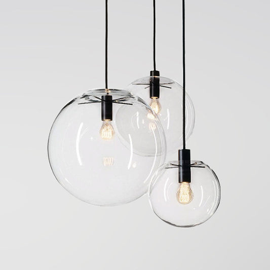 Lámpara Colgante de Cristal Transparente Minimalista Nórdica