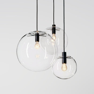 Lámpara Colgante de Cristal Transparente Minimalista Nórdica