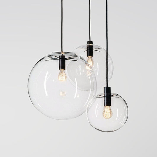 Lámpara Colgante de Cristal Transparente Minimalista Nórdica