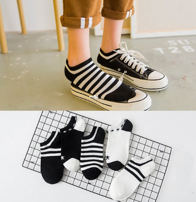 Pack 5 Pares Calcetines Gatos a Rayas para Mujer - Algodón Cómodo y Divertido - Image 10