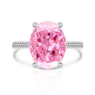 Anillo Versátil de Diamante Hielo Floral en Carbono Alto para Mujer - Image 6