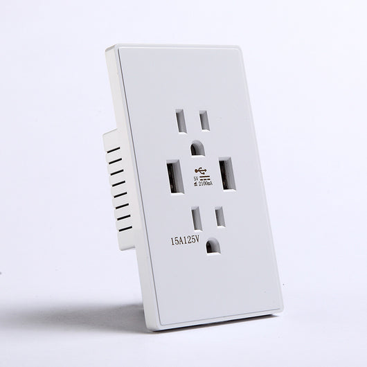 Panel de Tomacorriente Estándar US con Puerto USB Integrado - Image 11