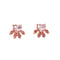 Aretes Huella de Perro Oro Rosa Pequeños para Mujer