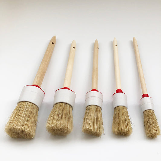 Set de 5 Cepillos Profesionales para Detallado Automotriz