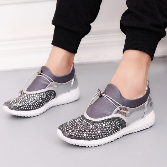 Mocasines Casuales Plataforma Gruesa con Lentejuelas
