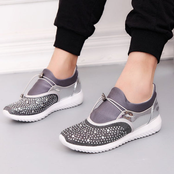Mocasines Casuales Plataforma Gruesa con Lentejuelas