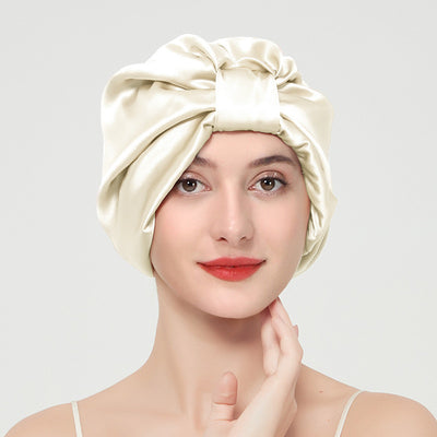 Gorro de Seda Mulberry 100% para Dormir - Doble Capa Protectora para Cabello y Piel