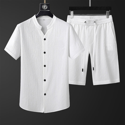 Traje Casual Plisado Oscuro para Hombre - Image 2