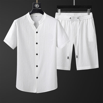 Traje Casual Plisado Oscuro para Hombre - Image 2