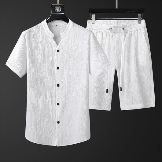 Traje Casual Plisado Oscuro para Hombre - Image 2
