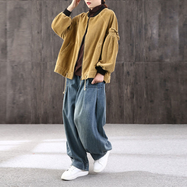 Pantalones Harem Denim Talla Grande Mujer - Cómodos y Versátiles