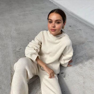 Conjunto Deportivo Mujer Otoño con Capucha - Estilo Casual Cómodo
