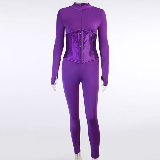 Jumpsuit Casual con Cierre Frontal y Ajuste en Cintura - Image 24