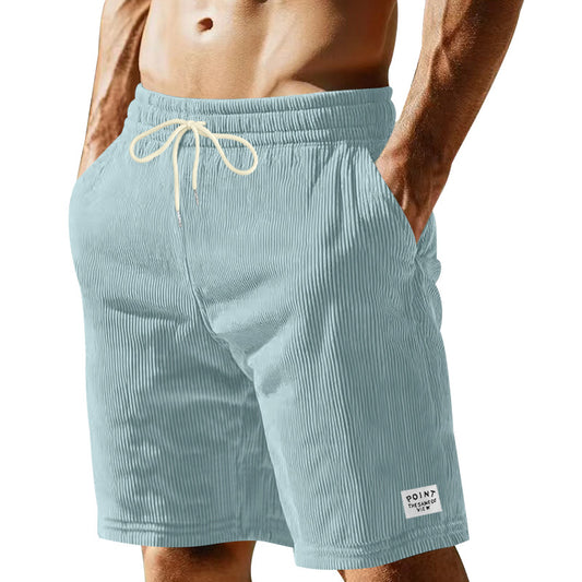 Shorts Holgados de Lino para Hombre - Corte Recto y Cierre de Cordones - Image 2