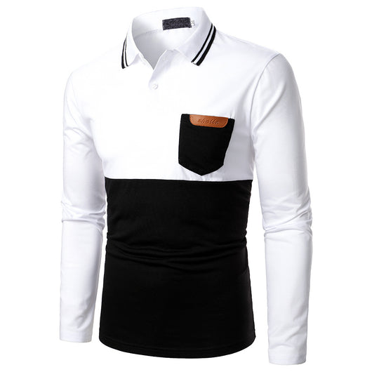 Polo de Hombre con Costura Bicolor en Cuero Premium - Image 9