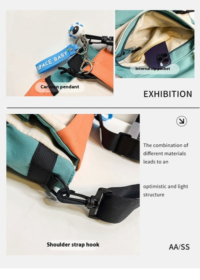 Bolsa de Hombro Casual Mujer Capacidad Grande Diseño Neutro Japonés - Image 35