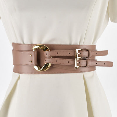 Conjunto Elegante de Suéter con Cinturón Decorativo de Cuero Irregular para Mujer - Image 4
